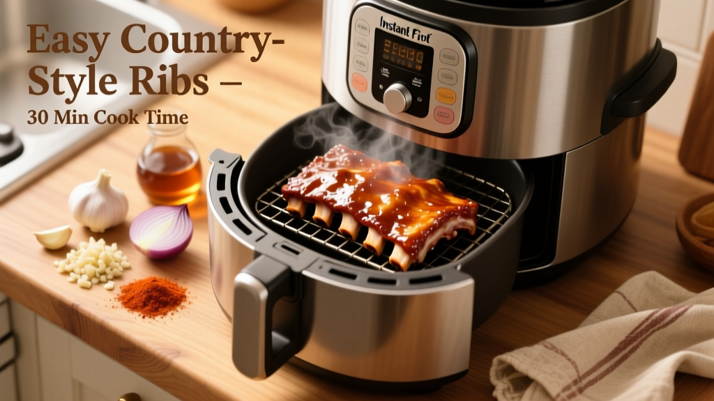 Country Style Ribs in Instant Pot Air Fryer (Easy!)