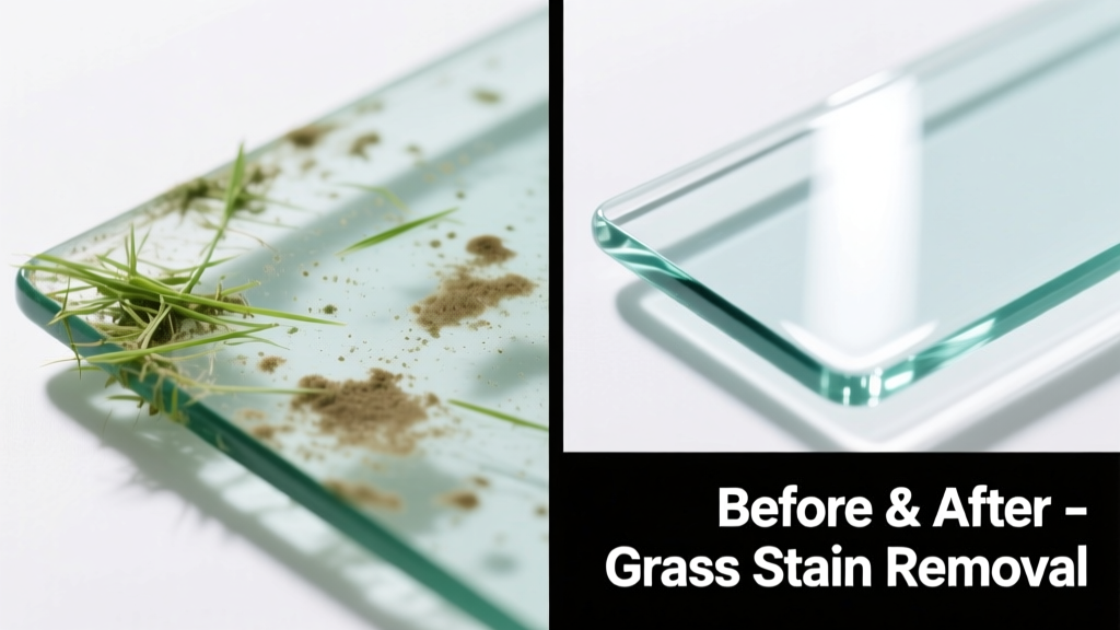 How to Remove Grass Stains from Glass Surfaces