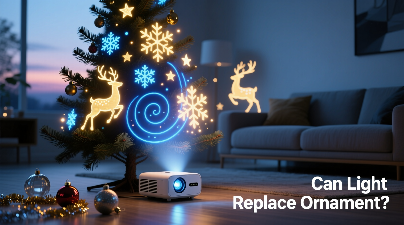 mini projectors for christmas trees can they replace physical ornaments