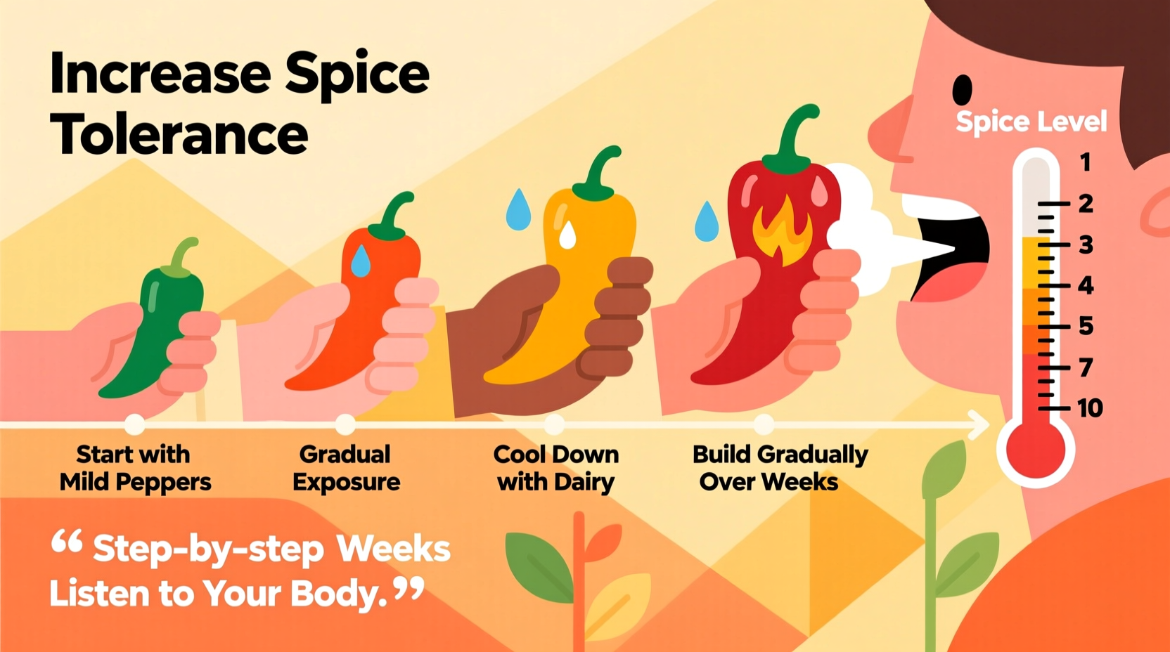 how to increase spice tolerance