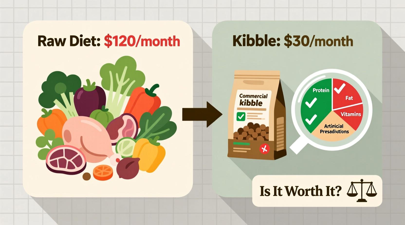 fresh food vs kibble is the raw diet worth the massive cost difference