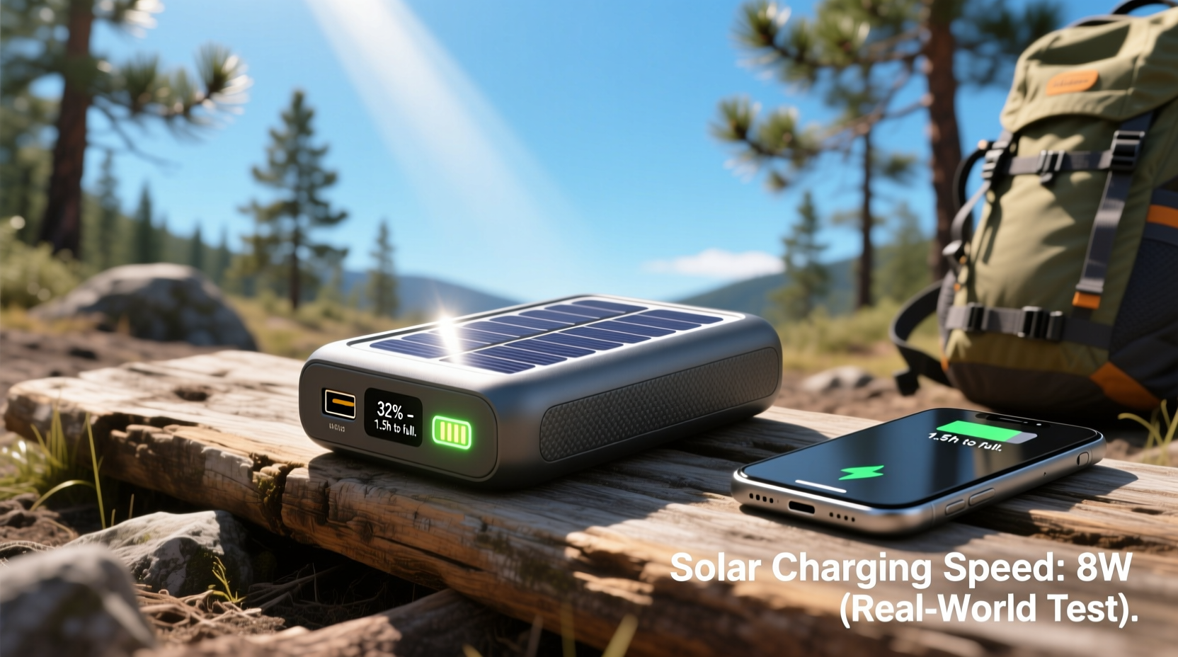 solar power bank for camping is the charging speed practical for real use