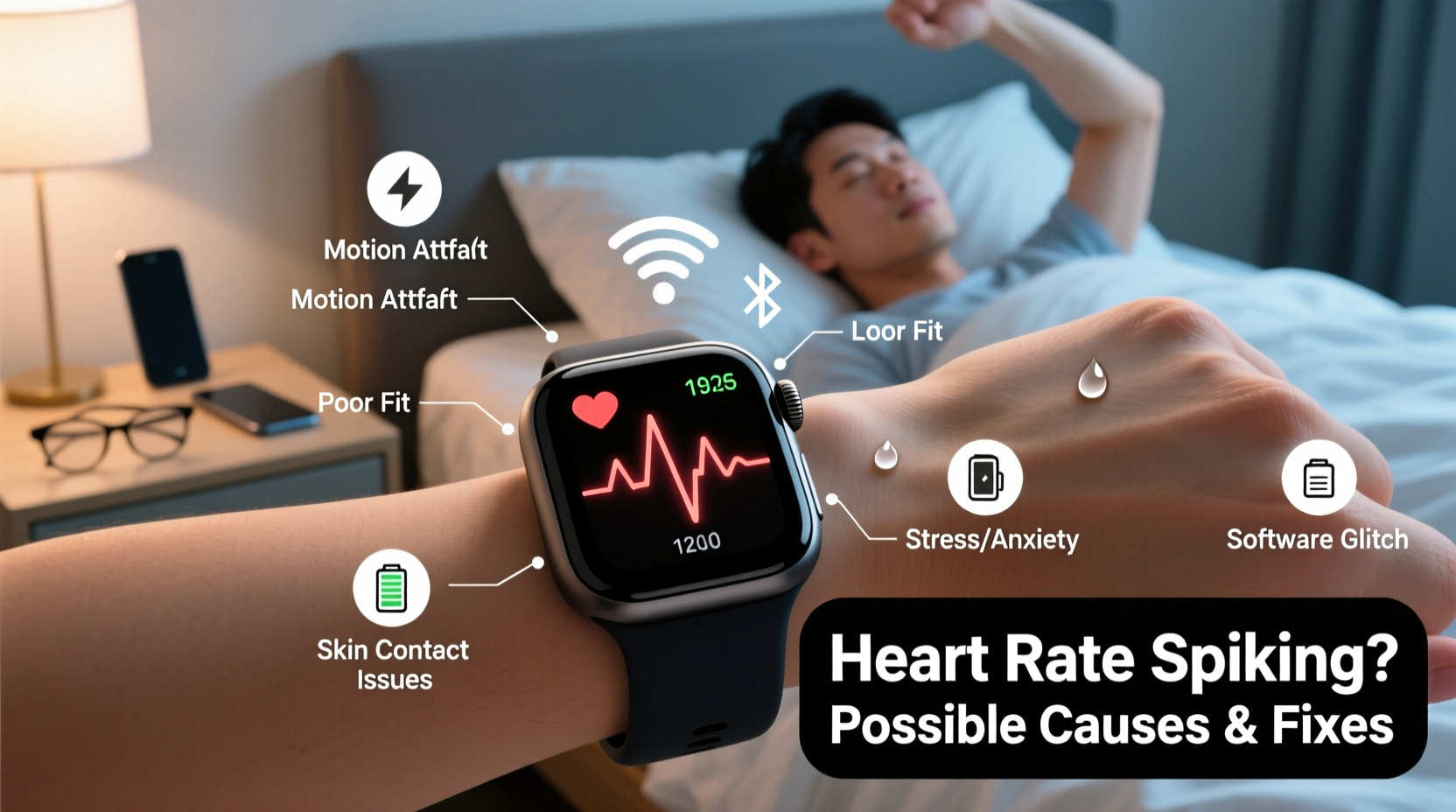 why is my smartwatch heart rate spiking randomly possible causes and fixes