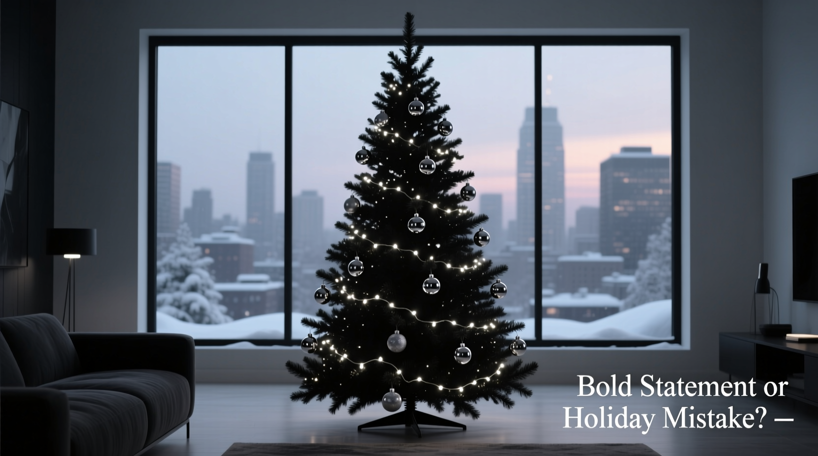is a black artificial christmas tree a bold statement or holiday mistake