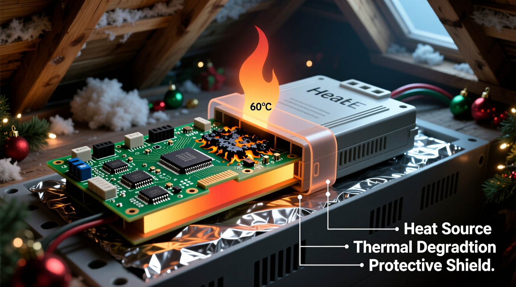 why do some christmas light controllers fail after exposure to attic heat and how to protect them
