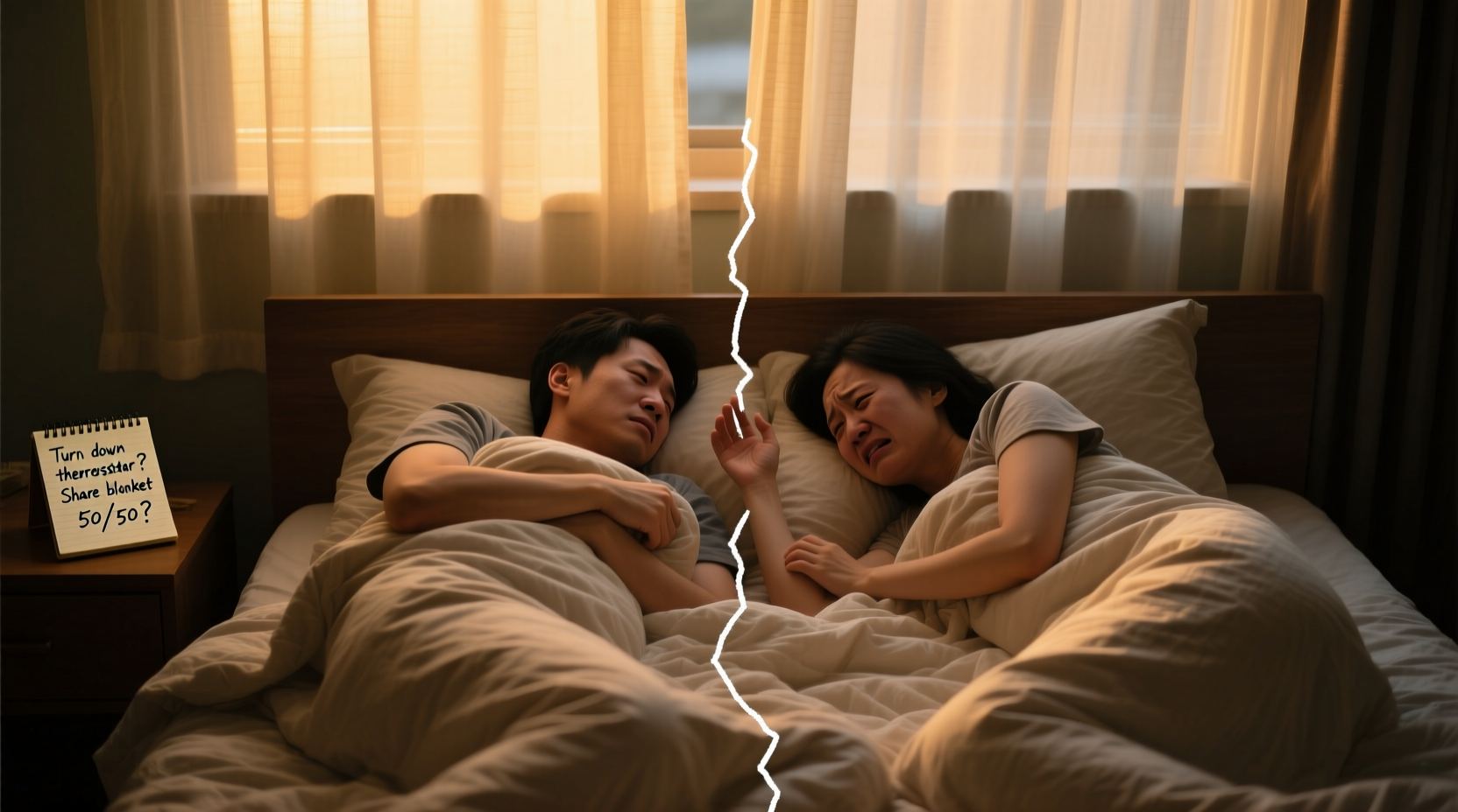 why does my partner hog the blanket and how to share fairly