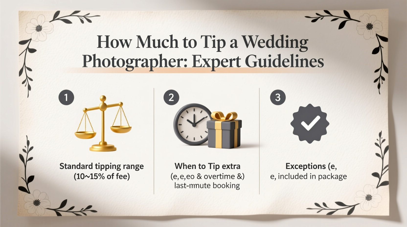 how much do you tip wedding photographer