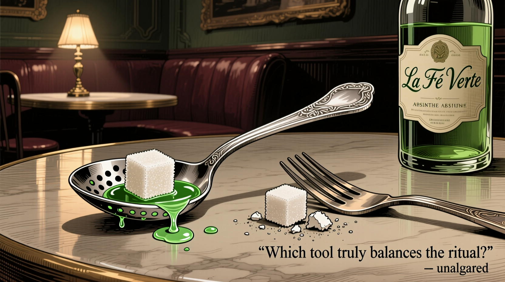 absinthe spoon vs fork which traditional tool balances sugar correctly