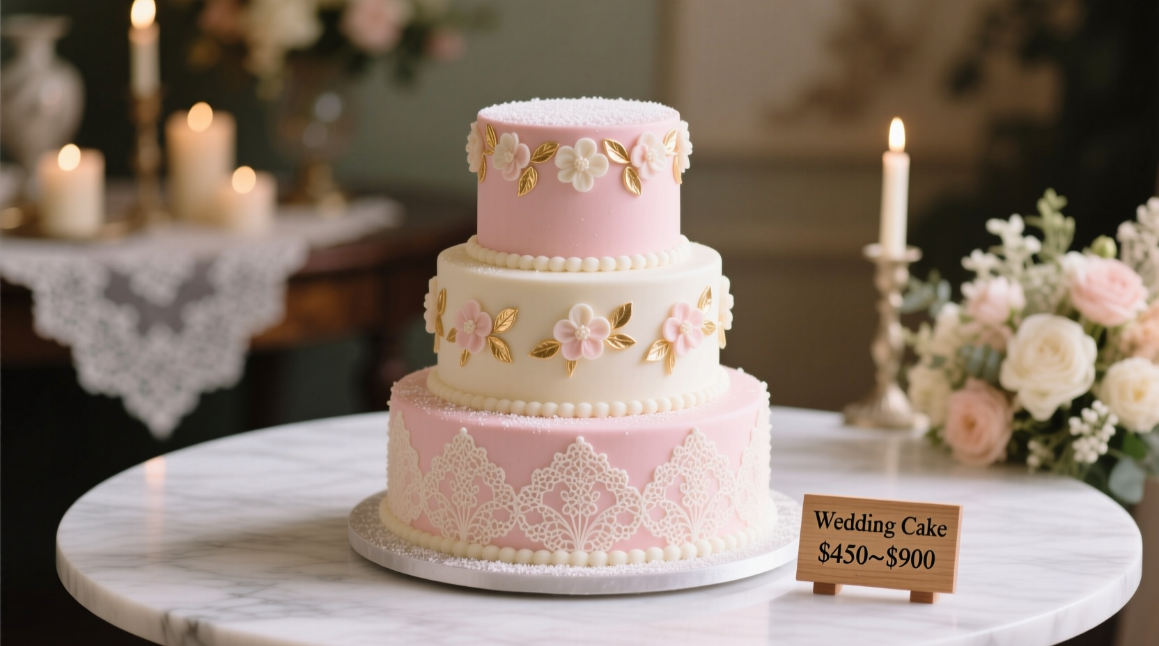 how much is a 3 tier wedding cake