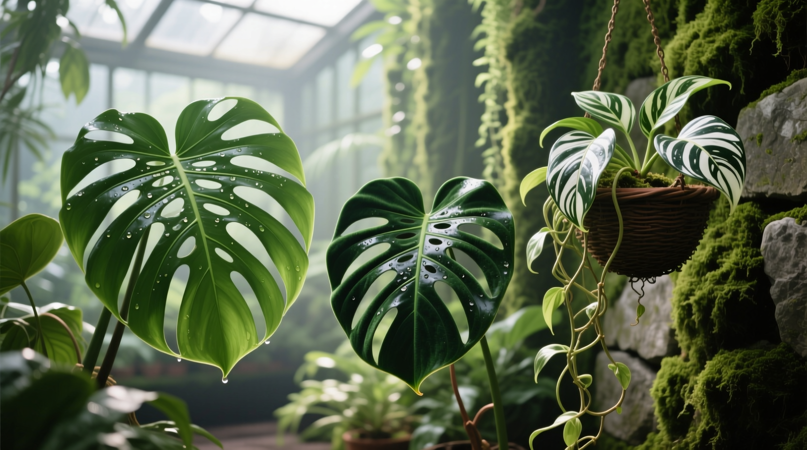 different monstera plants