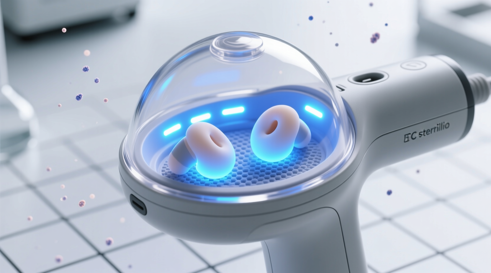 eco friendly cleaning tips sanitize earbud tips with dental uv