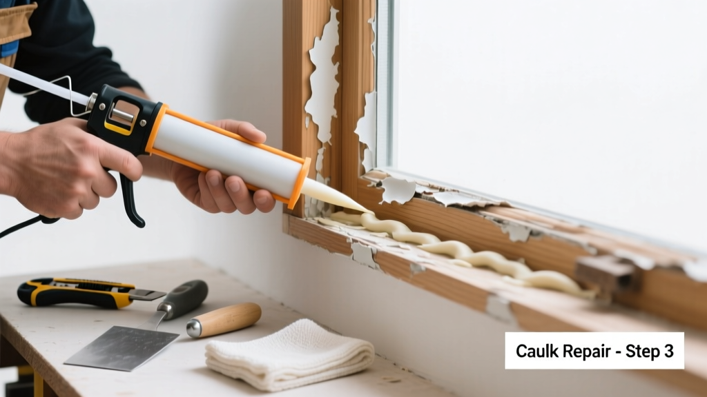 Fix Noisy Trim Caulk Failure in Door or Window Frames