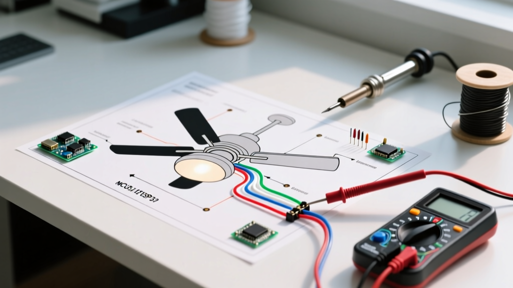 Troubleshooting a Wiring Diagram for a Ceiling Fan with Light