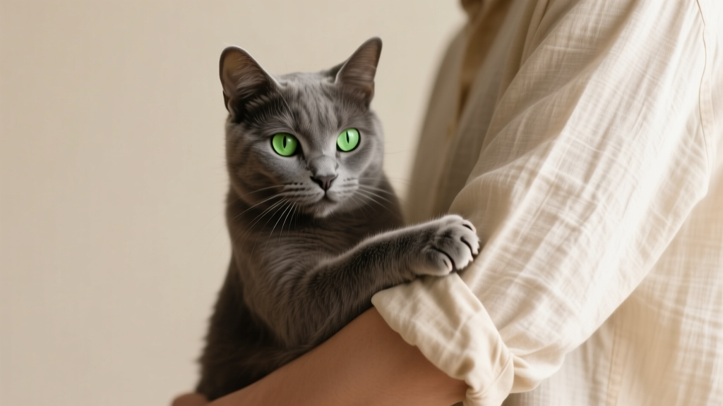 Cat Paw Holding Your Sleeve: Following Behavior