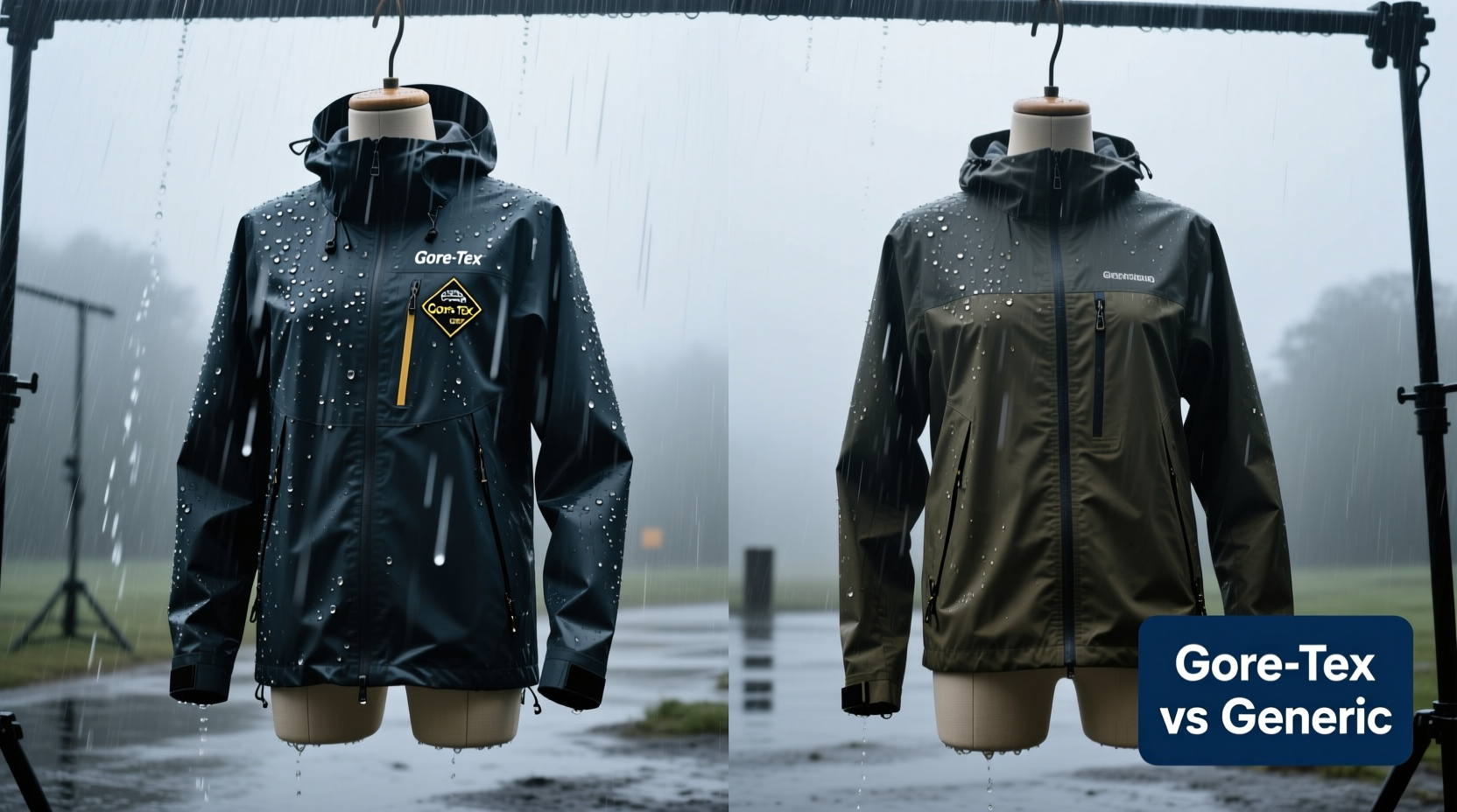 gore tex vs generic waterproof jackets does the brand name really keep you drier in heavy rain