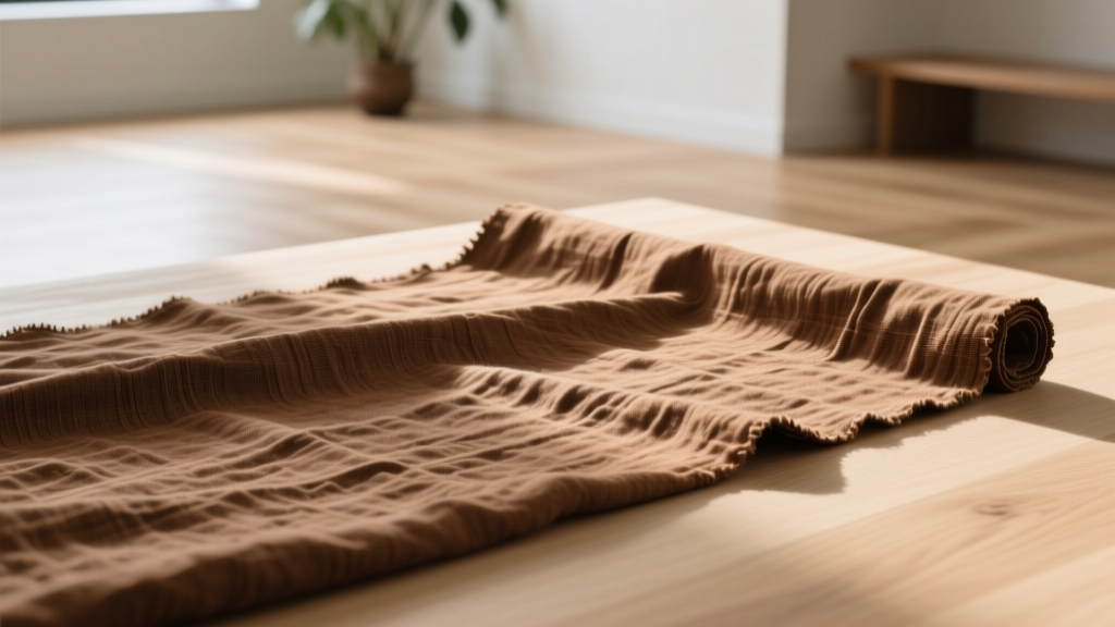 Brown Linen Fabric by the Yard: Natural, Sustainable & Timeless