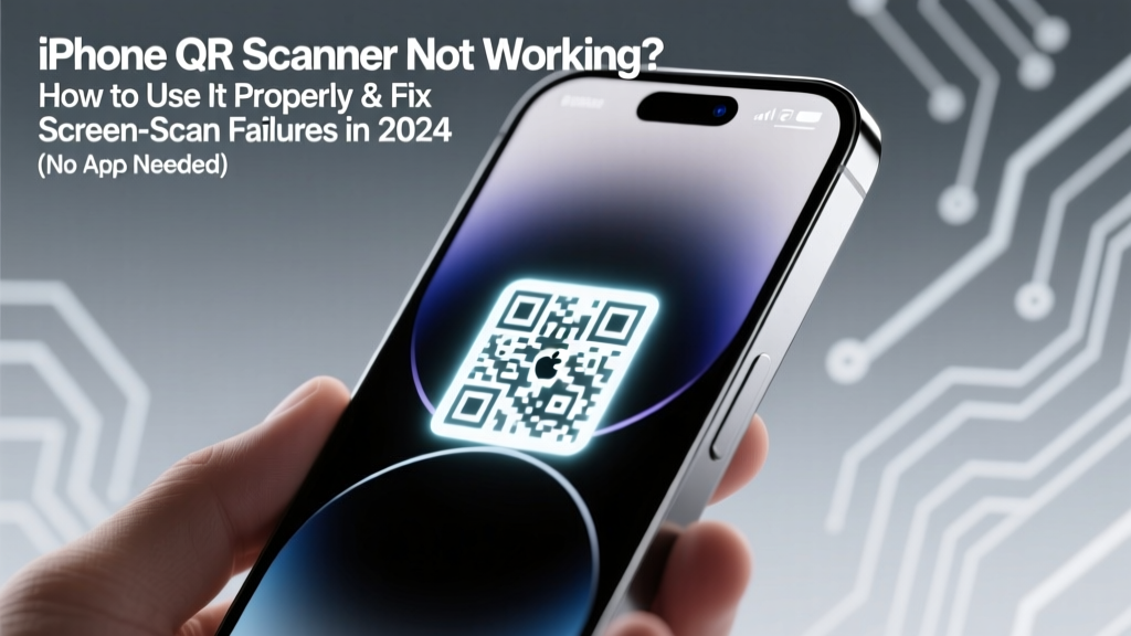 iPhone QR Scanner Not Working? How to Use It Properly & Fix Screen-Scan Failures in 2024 (No App Needed)