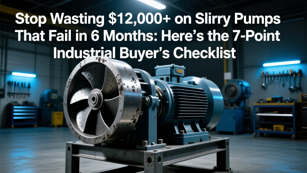 7-Point Slurry Pump Buyer’s Checklist: Cut TCO, Avoid