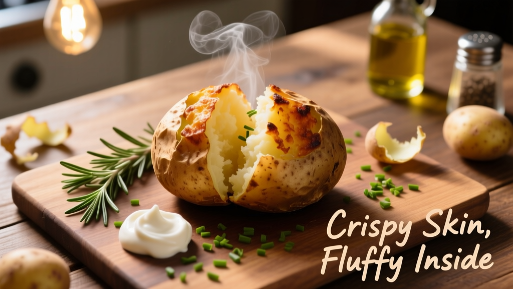 Air Fryer Jacket Potato: Crispy Skin, Fluffy Inside