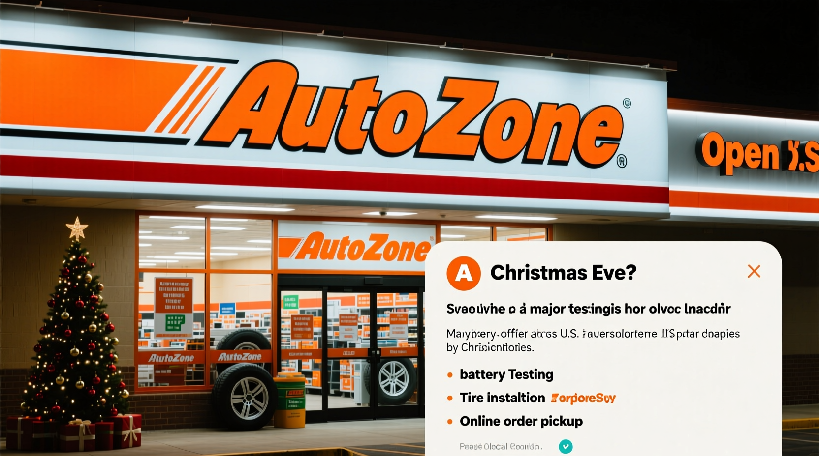 is autozone open on christmas eve