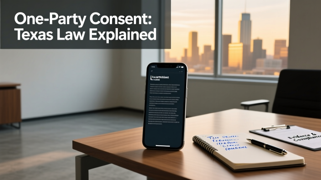 Texas One-Party Consent Recording Rules (2026)