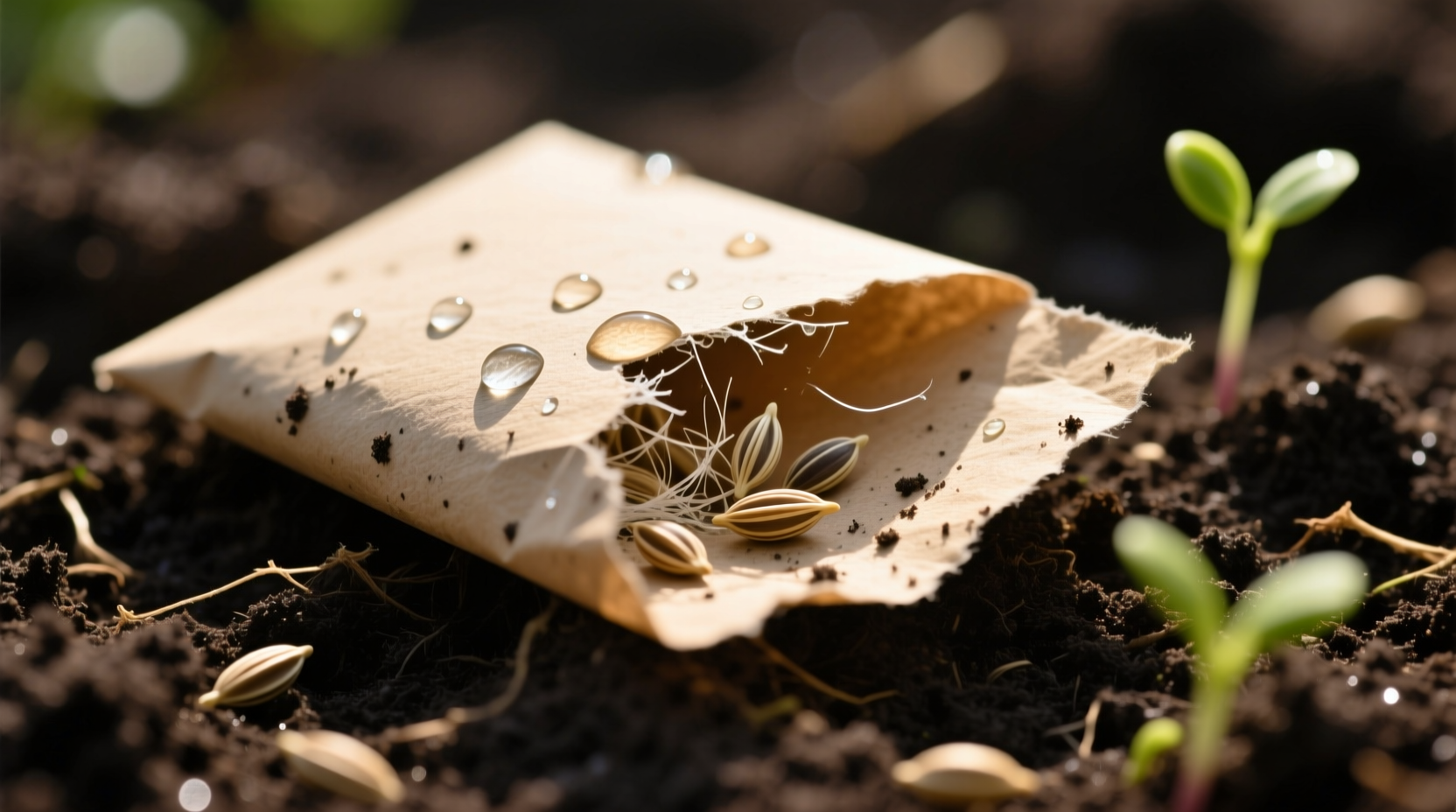 seed paper wrap vs compostable residue