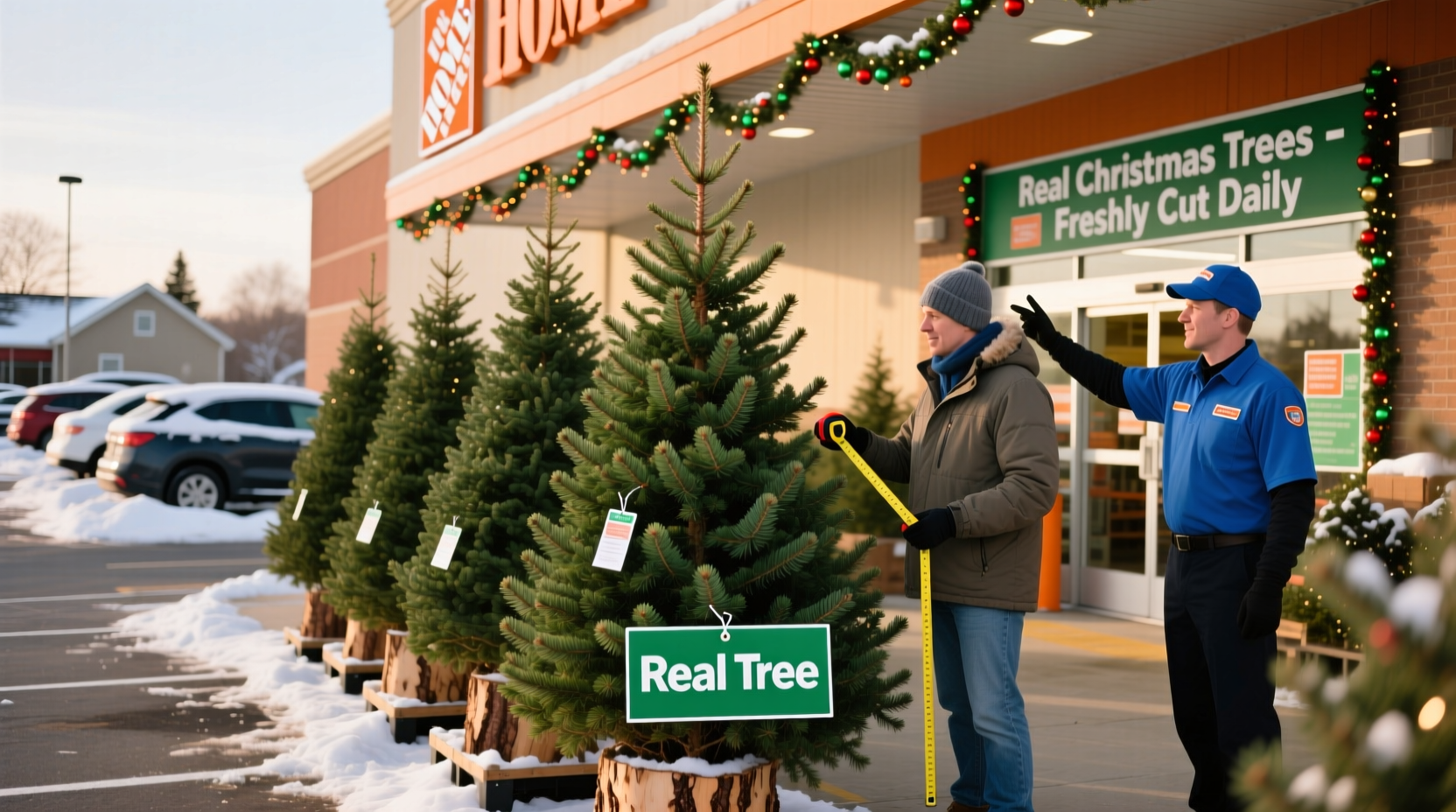 does home depot sell real christmas trees