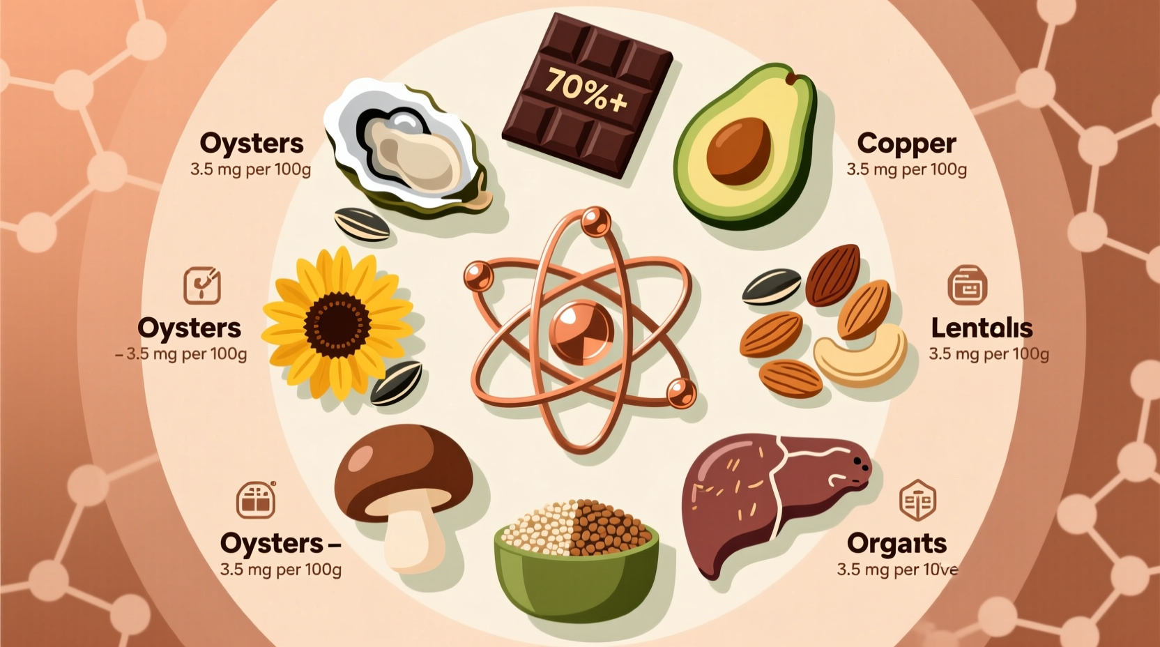 what foods are copper in