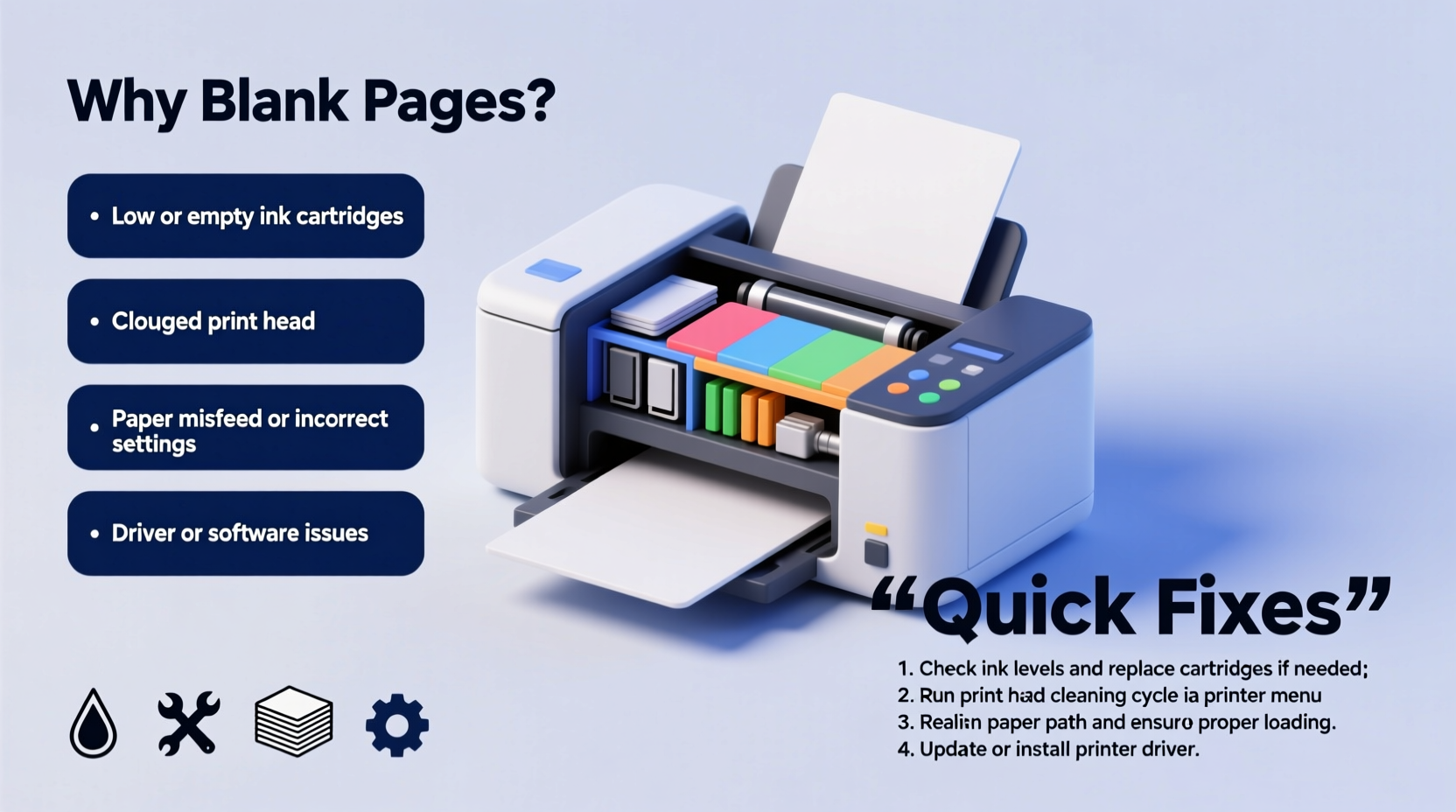 why is my printer printing blank pages and how to resolve it quickly