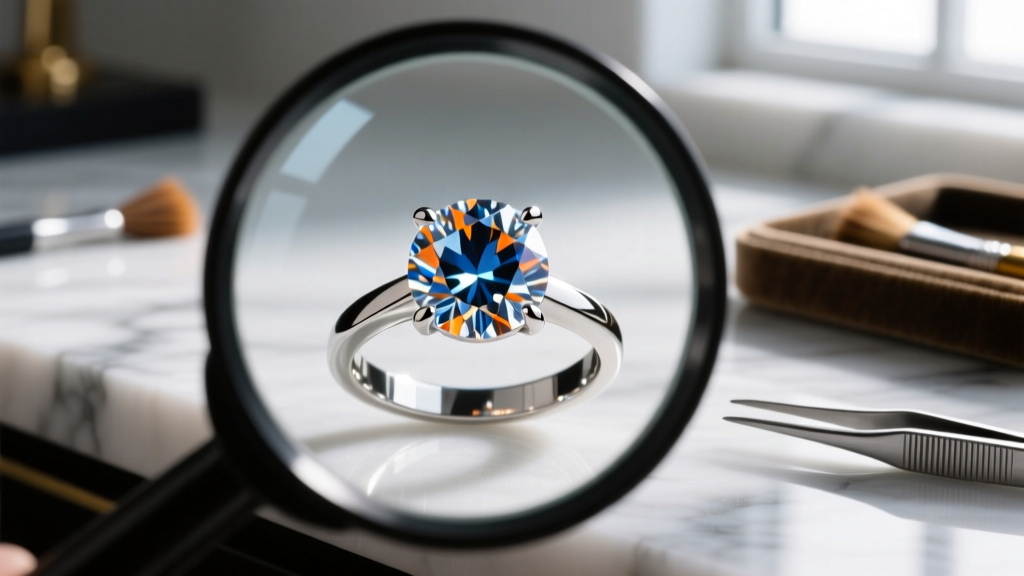 Extreme close-up through a jeweler