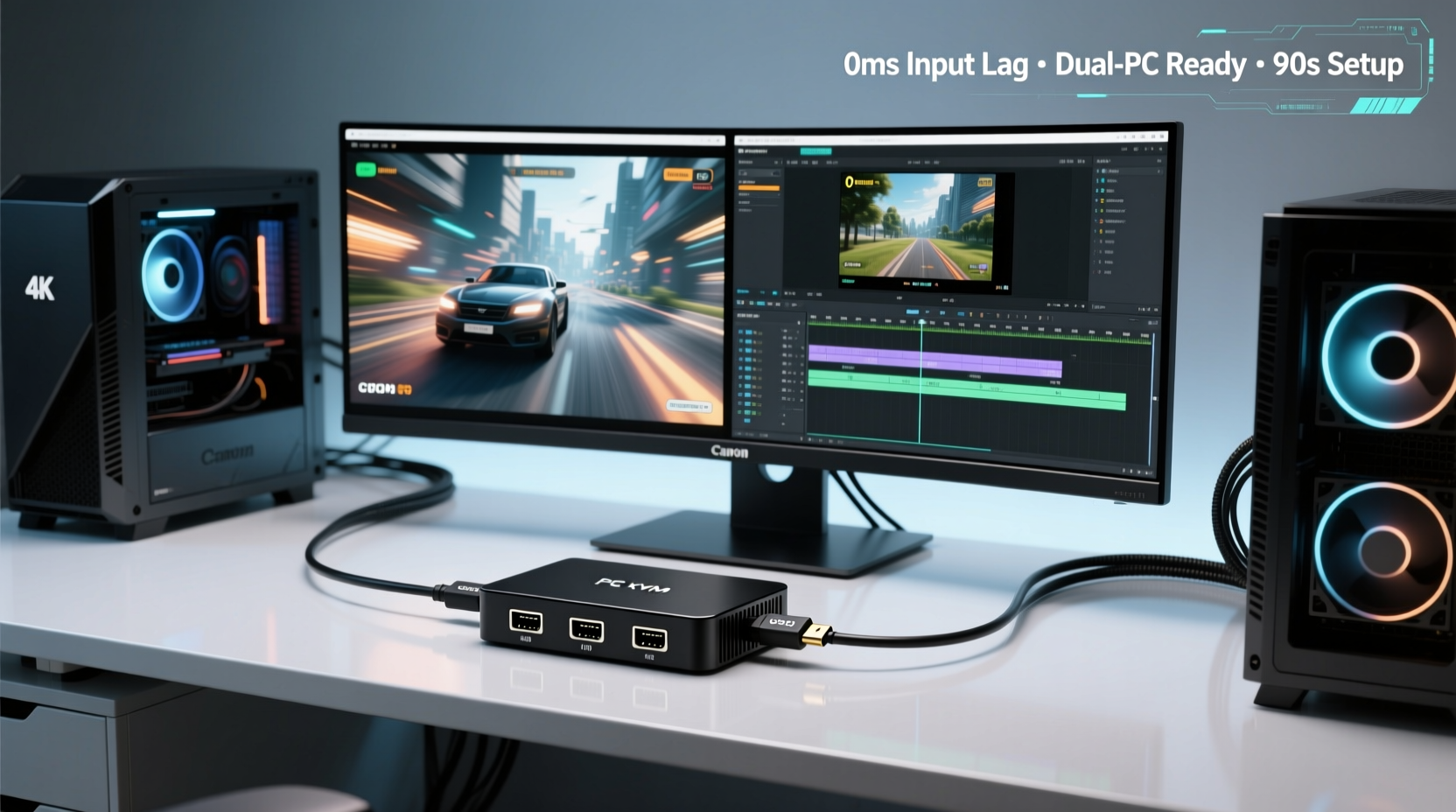Dual PC Switcher: Seamless Single-Monitor Setup