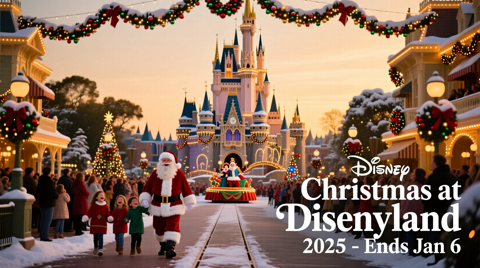 when does christmas at disneyland end