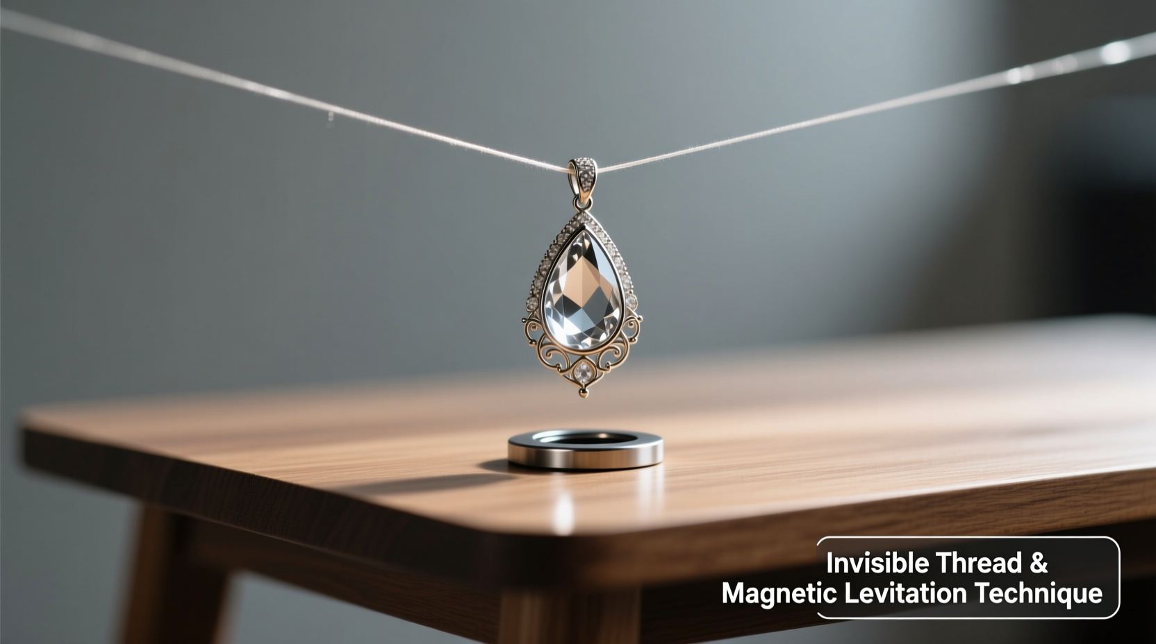 how to create a levitating ornament illusion with invisible thread and magnets