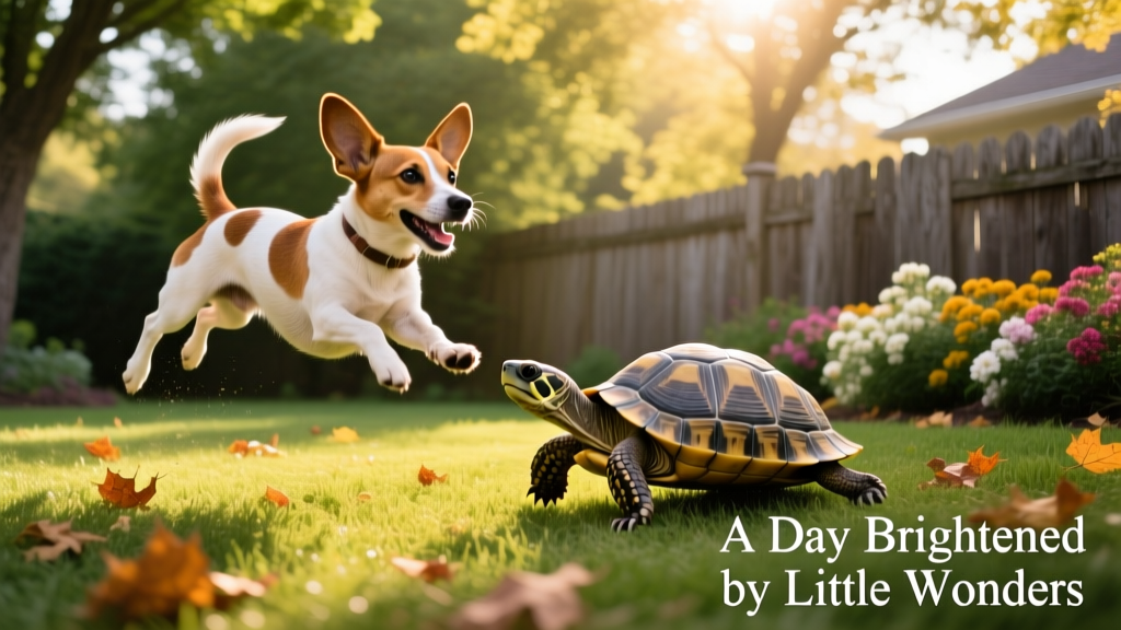 Watch This Wiggly Chiweenie and His Tortoise Pal Play in Their Yard to Brighten Your Day