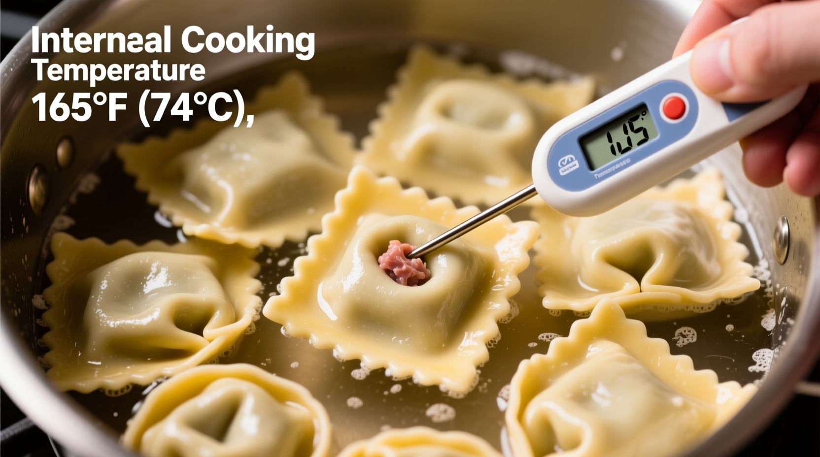 what is the minimum internal cooking temperature for stuffed pasta