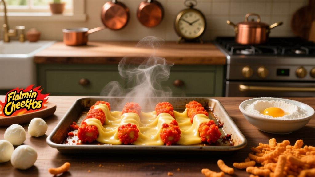 Flamin Hot Cheetos Mozzarella Sticks in Air Fryer