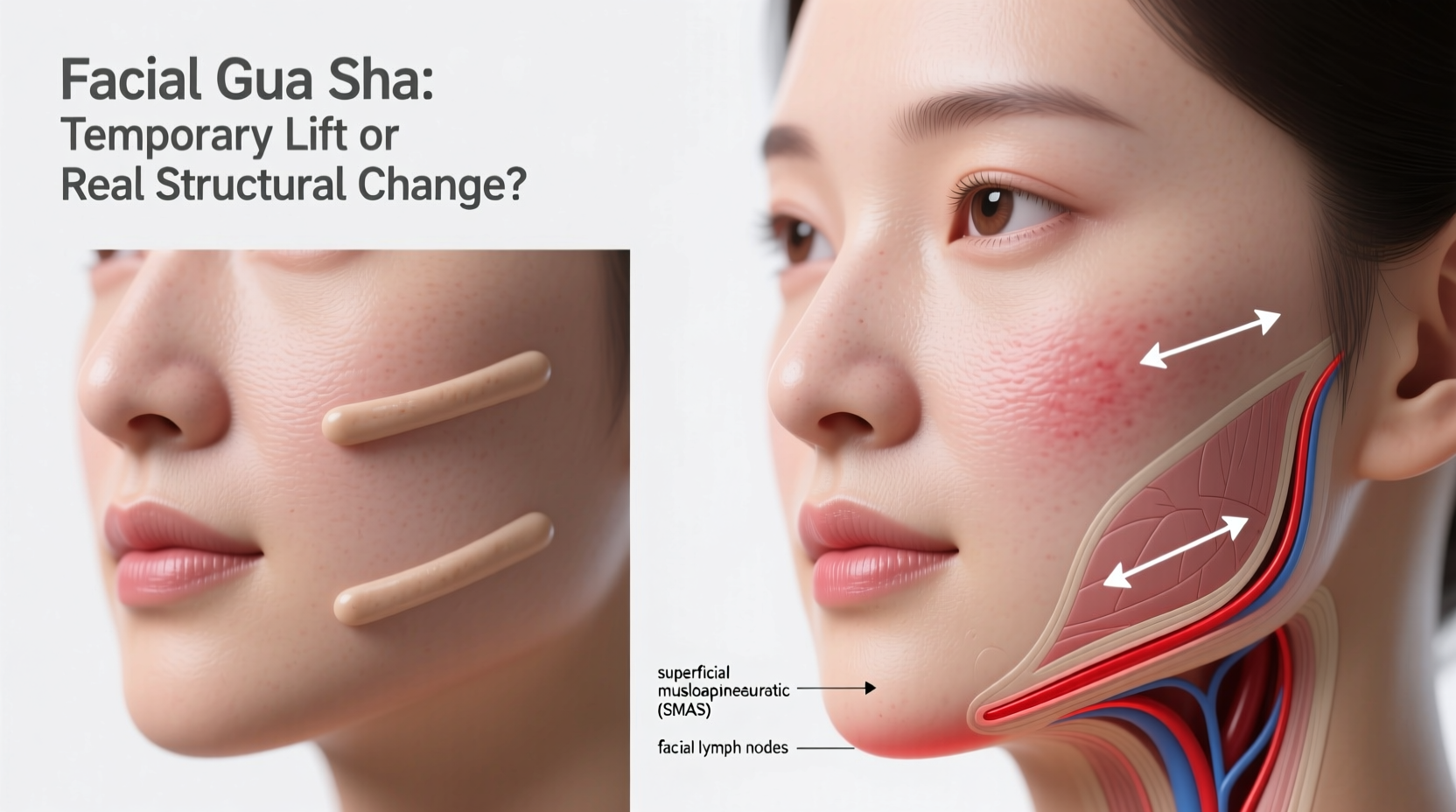 does facial gua sha really lift cheeks or just create temporary redness
