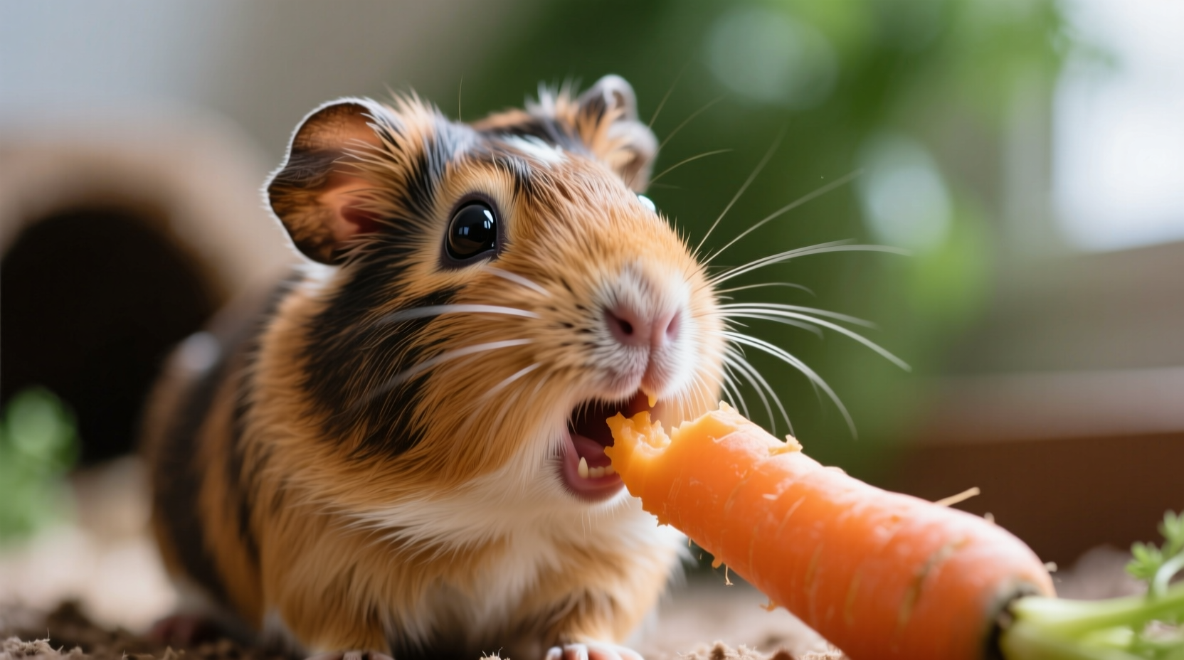 why does my guinea pig squeak when eating and is it happy or stressed