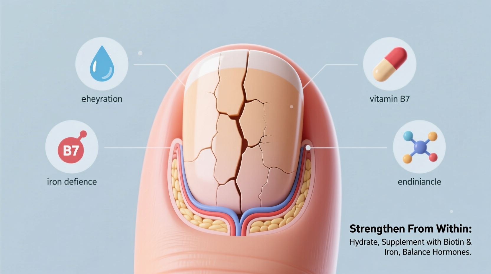 why do my nails peel vertically and how to strengthen them from within
