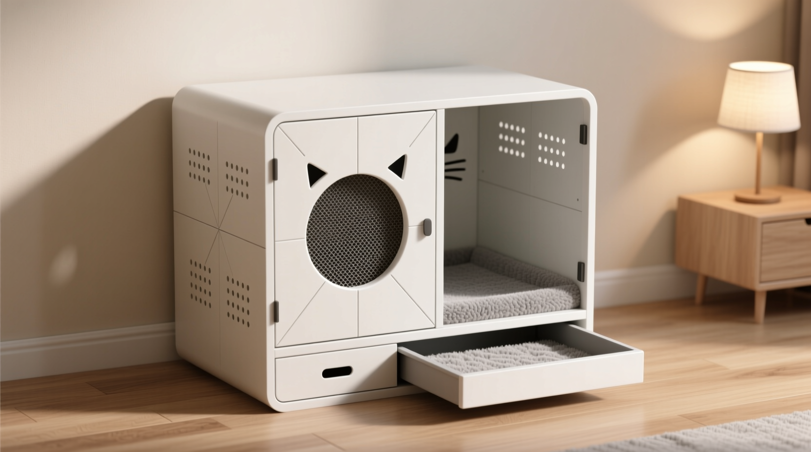 DIY litter box enclosure with ventilation