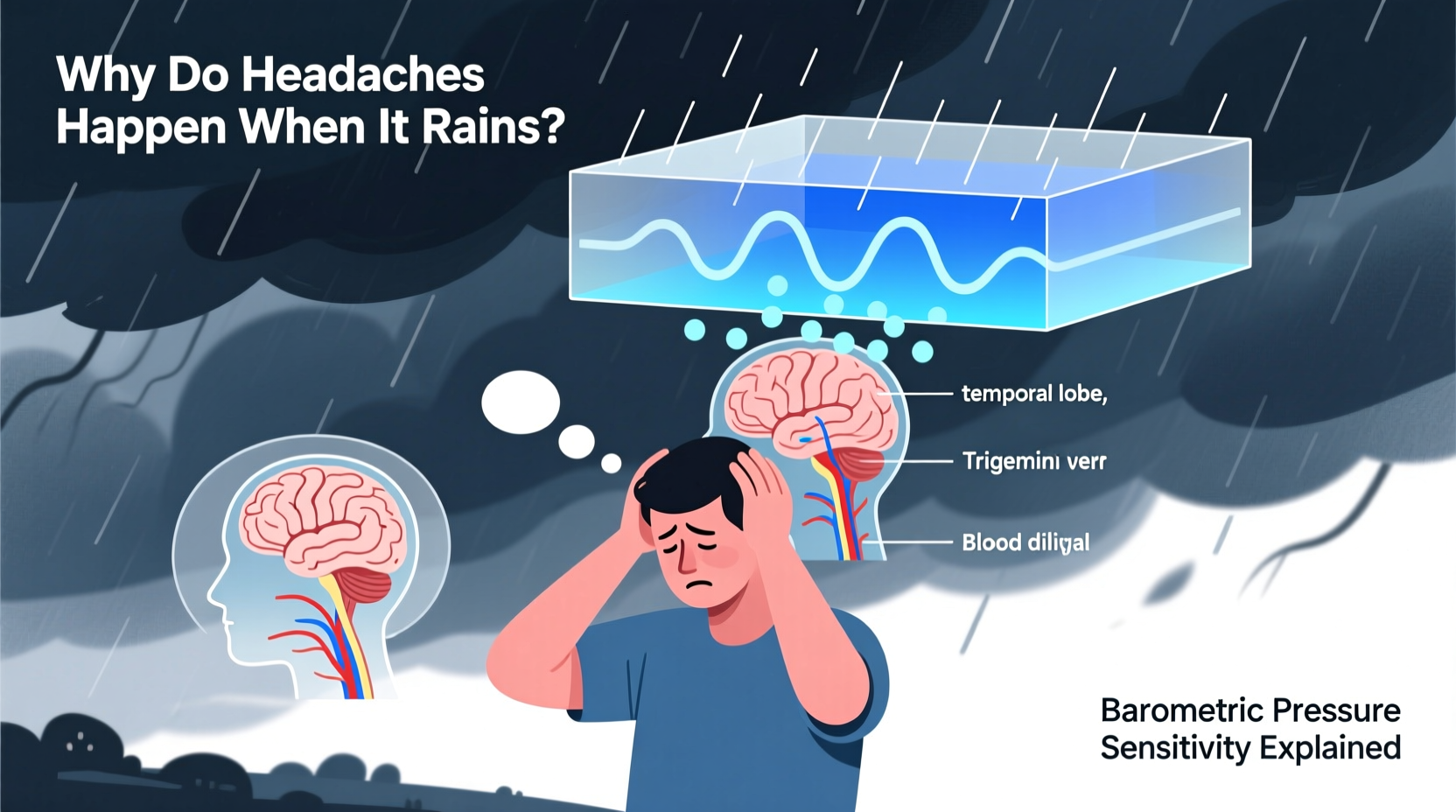 why do i get a headache when it rains barometric pressure sensitivity explained