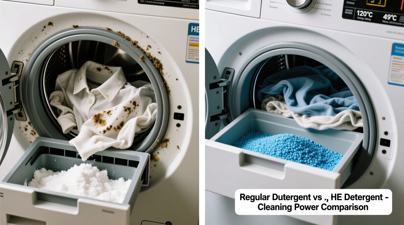 can you use regular detergent in a high efficiency washer comparison of cleaning power