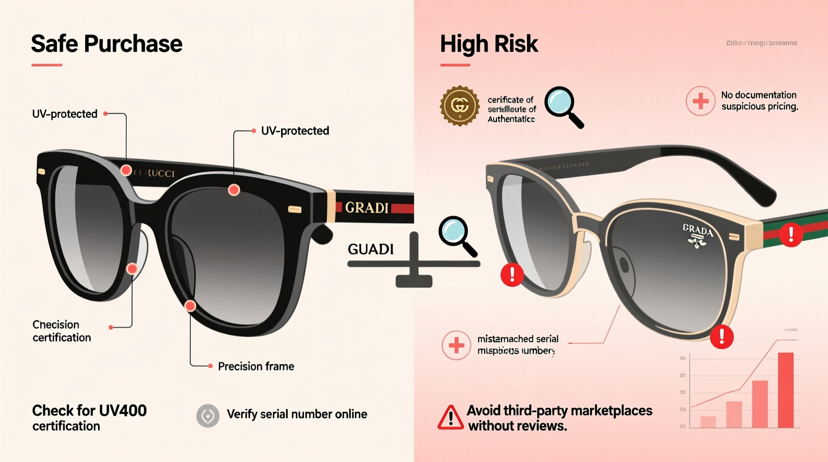 is buying secondhand designer sunglasses safe or a gamble with fake lenses
