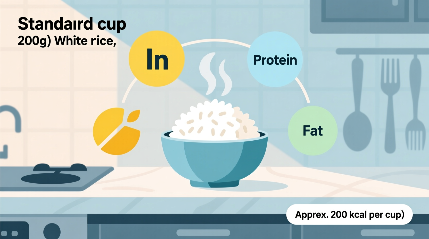 how many calories in a cup of cooked white rice
