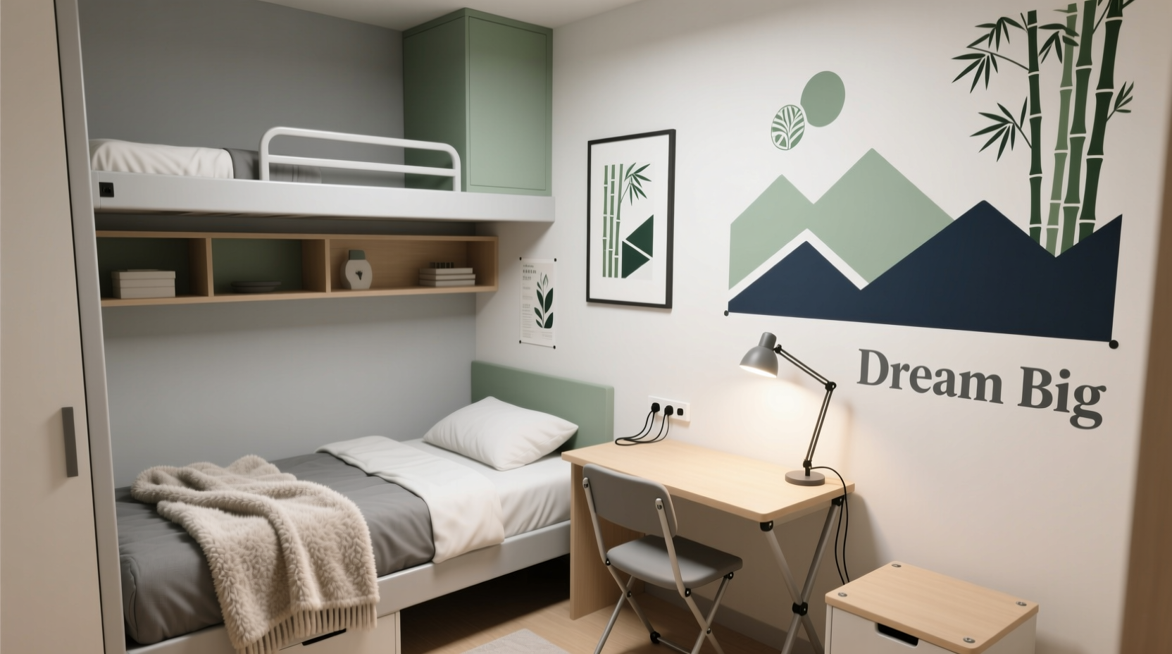 how to decorate a dorm room stylishly under strict university rules