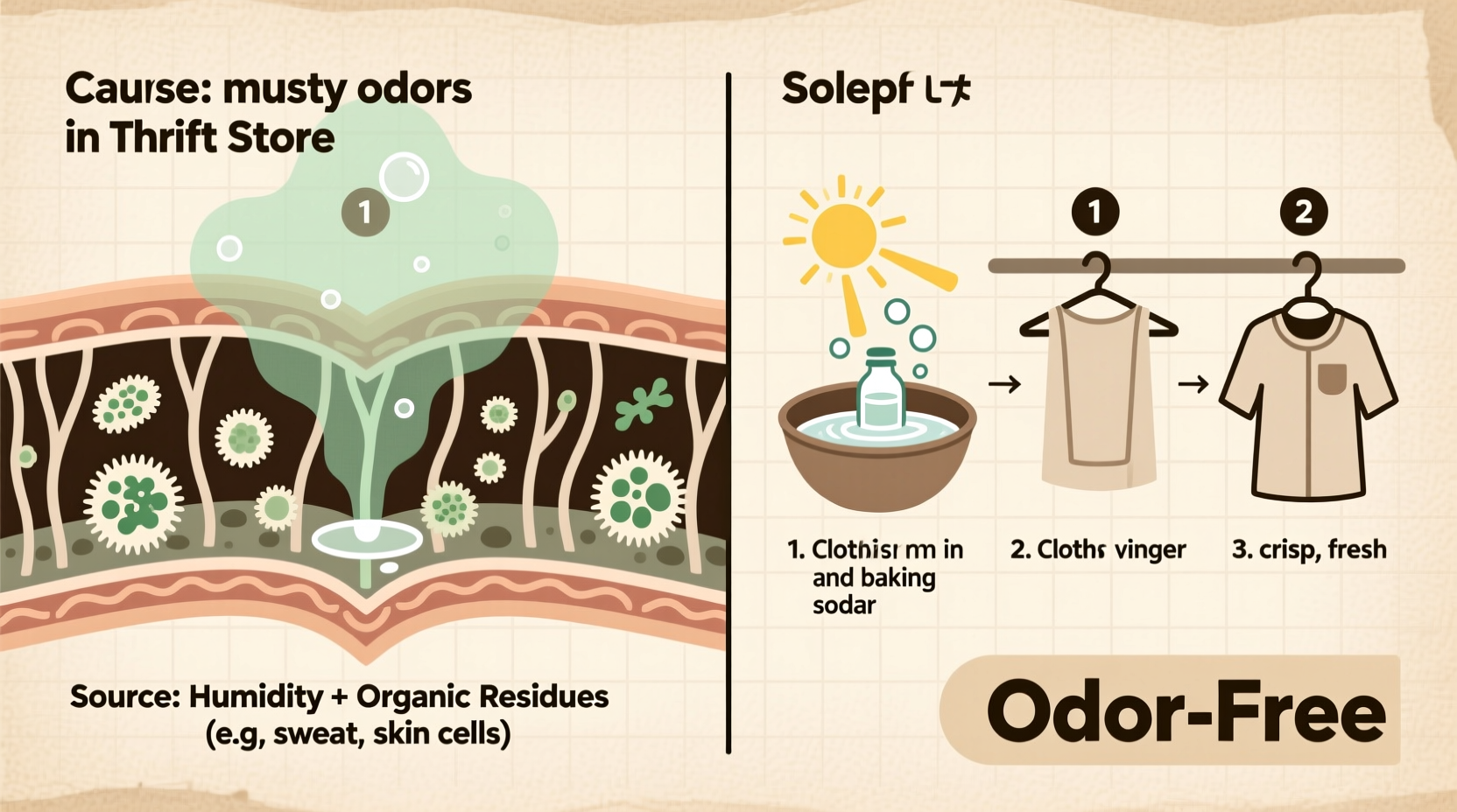 why do thrift store clothes sometimes smell weird and how to remove odor