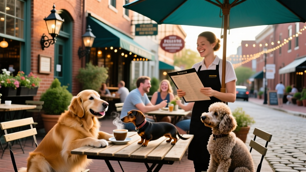 Fell's Point neighborhood restaurants and bars with dogs enjoying outdoor seating
