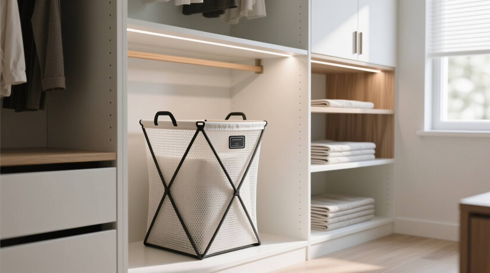 closet organization tips mesh vs lidded hampers