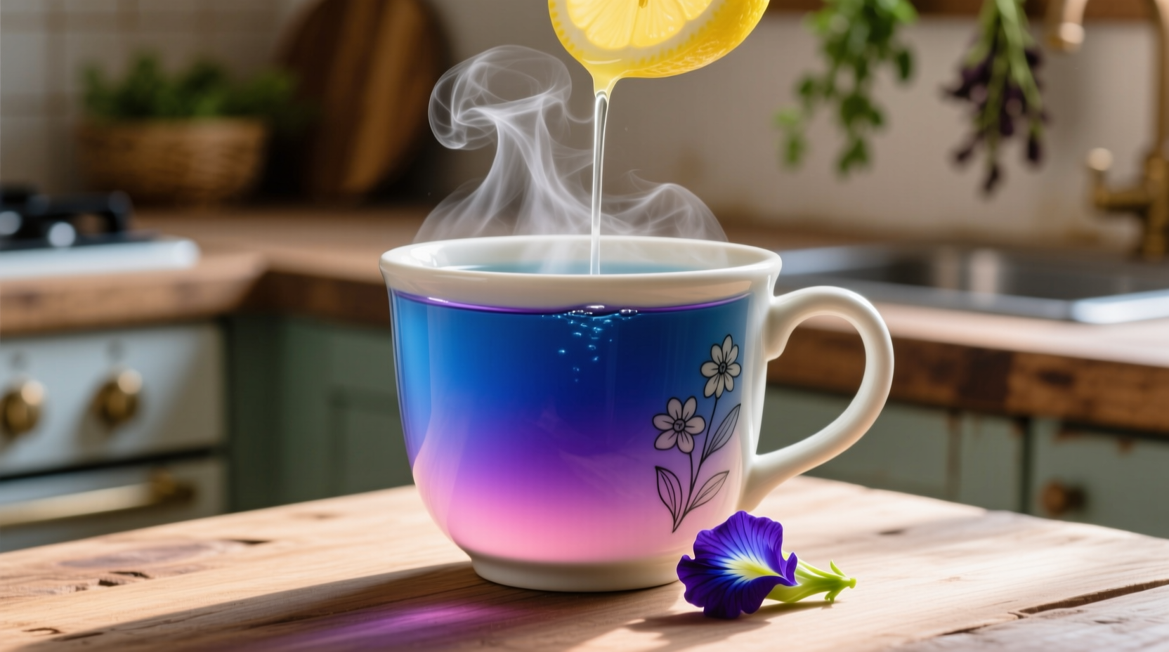 what does butterfly pea tea taste like