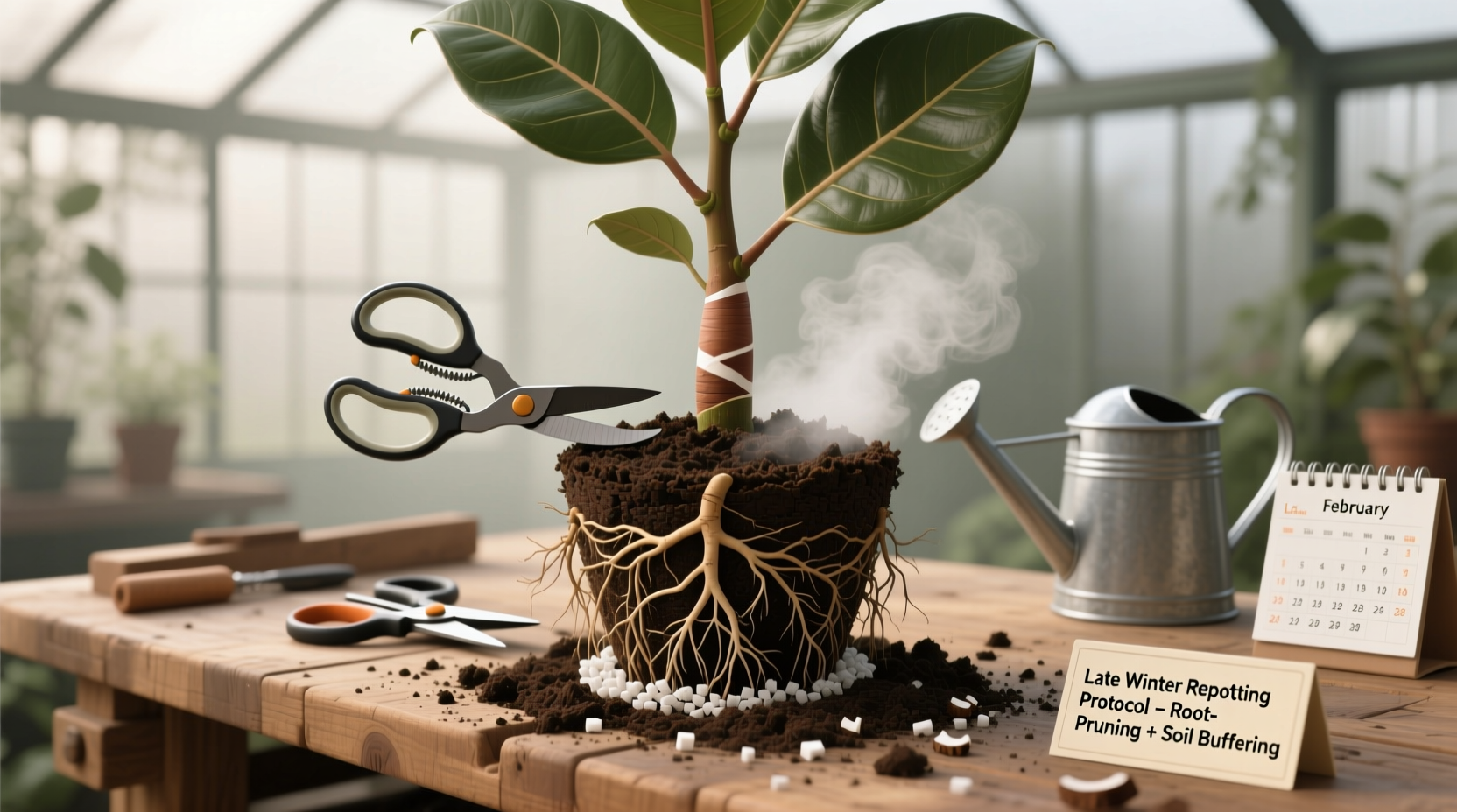 How to Repot a Stressed Rubber Tree in Winter